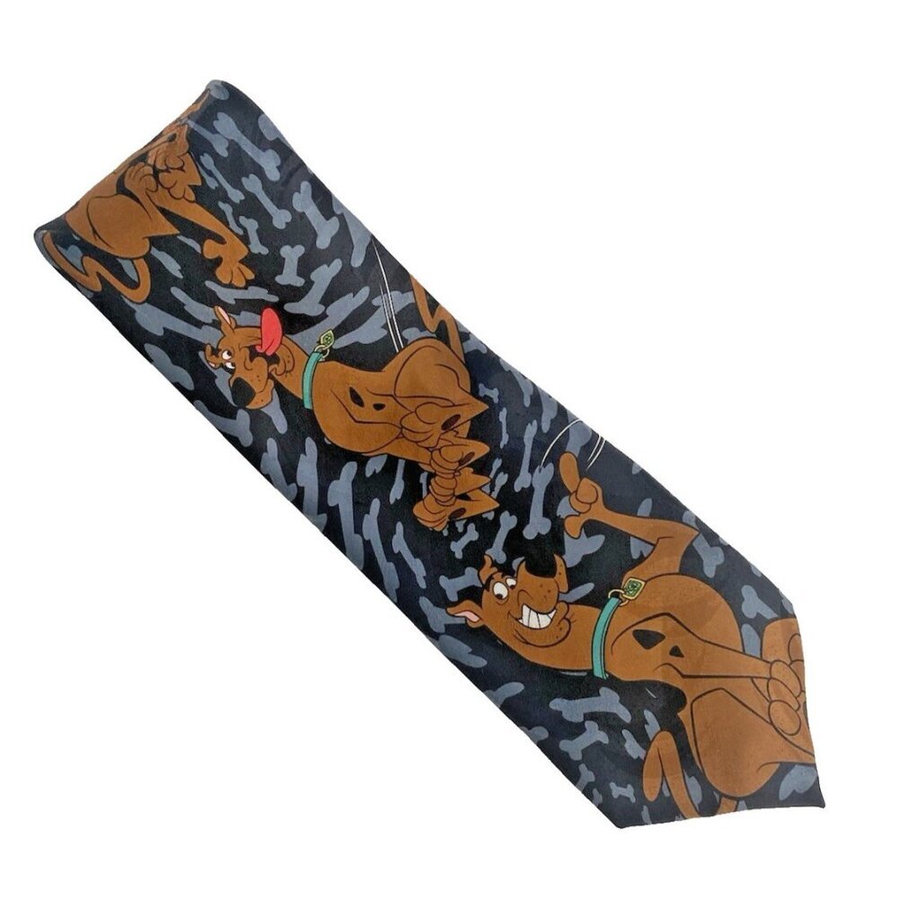 Vintage Scooby Doo Necktie 1999 Cartoon Network Warner Bros Collectible 3.75 in